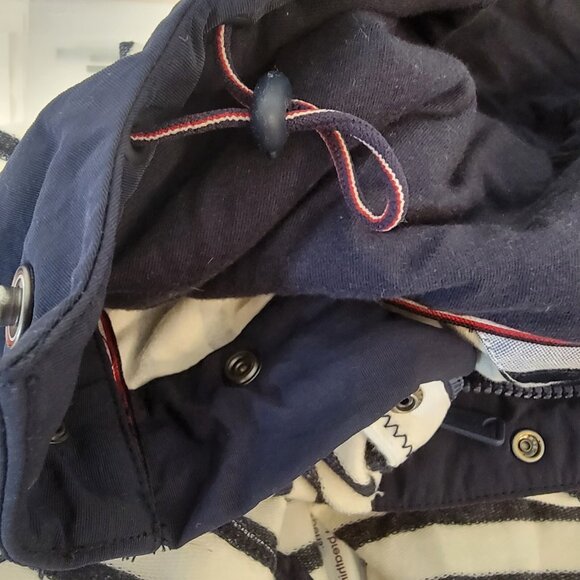 Tommy Hilfiger Hooded Sweatshirt Red White Blue American Nylon Hood S/P EUC - Picture 8 of 9